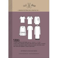 Elvelyckan Design Sew Cut Patterns, Vera T-Shirt & Dress