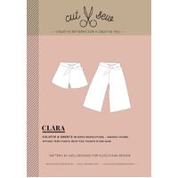 Elvelyckan Design Sew Cut Patterns, Clara Culotte & Shorts