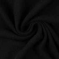 European Knitted Brushed Cotton, Winter Weight, Black