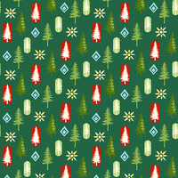 Andover Fabrics, O Christmas Tree, Mod Trees Hunter Green
