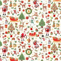 Makower UK, Merry Christmas, Icons Montage Metallic