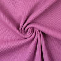 European Ribbing, Oeko-Tex, Fine Ribbed, Light Berry