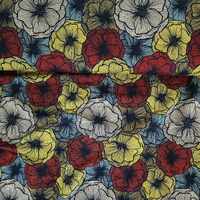 European Modal Blend French Terry Knit, Floral Nation