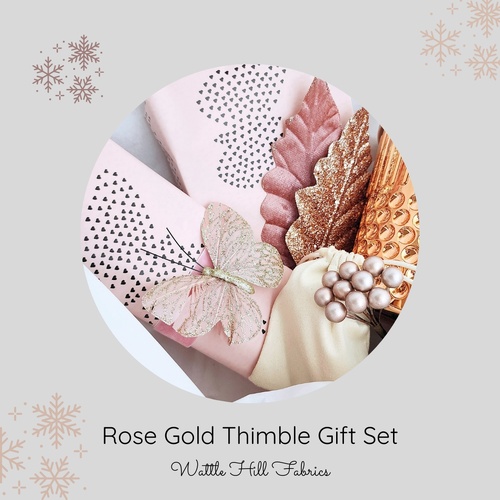 Rose Gold Thimble Sewing Gift Set
