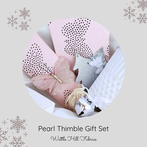 White Pearl Thimble Sewing Gift Set