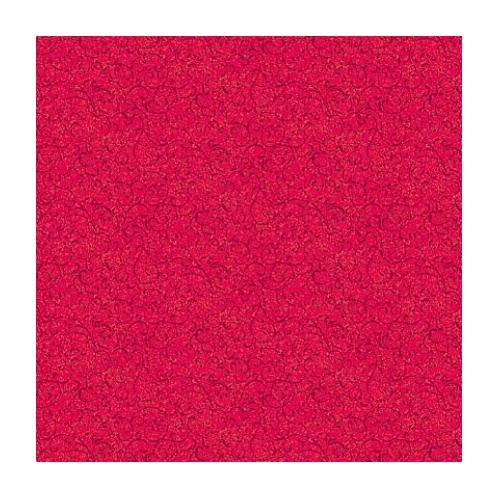 *REMNANT 126cm* Benartex Fabrics, A Festive Medley, Winter Scroll Red Metallic