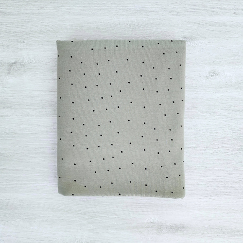 *REMNANT 117cm* European Cotton Elastane Jersey, Oeko-Tex, Spots Light Olive