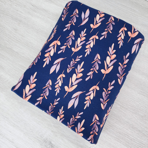 *REMNANT 184cm* European Modal Blend Summer French Terry Knit, Foliage Blue