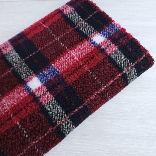 European Teddy Highland Fleece, Highland Burgundy