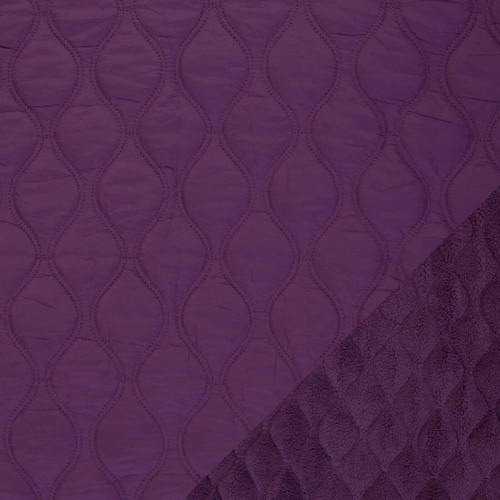 *REMNANT 68cm* European Quilted Plush, Oeko-Tex, Dark Amethyst