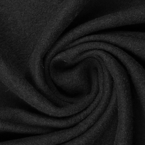Merino Boiled Wool, Oeko-Tex, Black