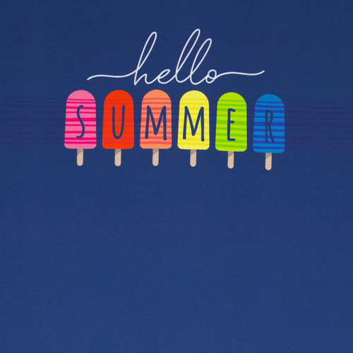 *2 PIECE BUNDLE DEAL* European Cotton Elastane Jersey, Oeko Tex, Hello Summer Panel 69cm & 