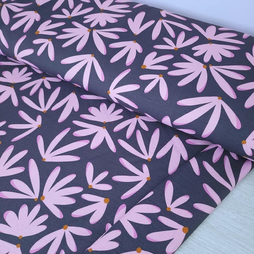 European Modal Blend French Terry Knit, Pretty Petals