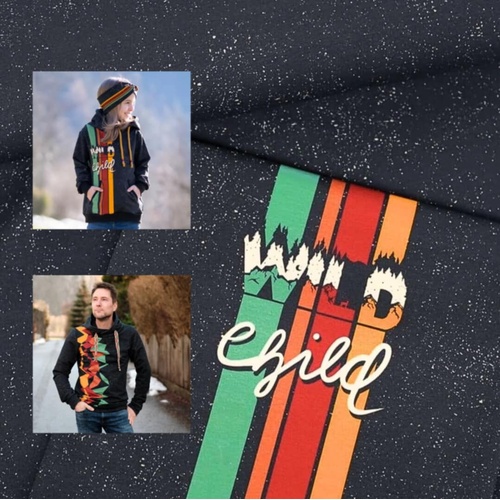 European Knit, Oeko-Tex, French Terry, Wild Child Panel 77cm