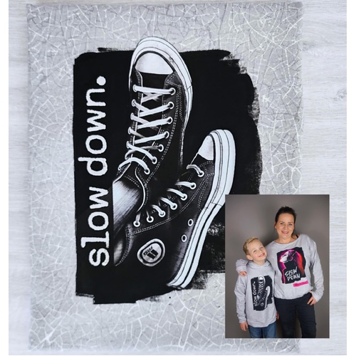 European Knit, Oeko-Tex, French Terry, Slow Down Sneakers Panel 87cm