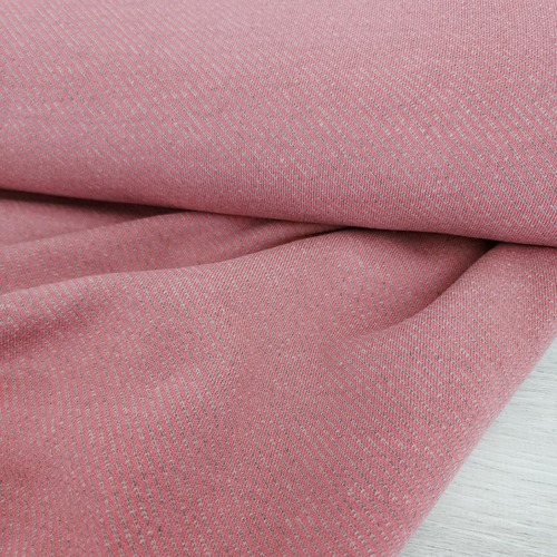 *REMNANT 129cm* European Cotton Textured Jersey Knit, Oeko-Tex, Diagonal Coral