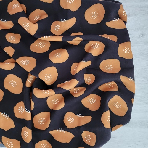 *REMNANT 158cm* European Woven Viscose, Oeko-Tex, Blossom Ochre