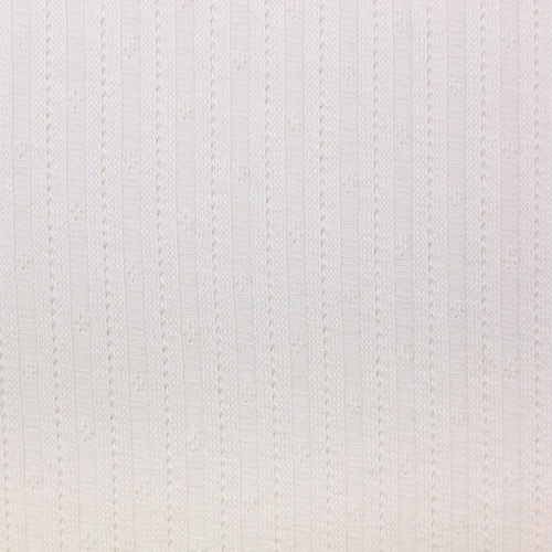 European Cotton Jersey, Oeko-Tex, Ribbed Pointelle Vanilla Cream