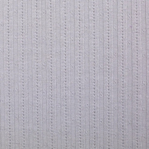 European Cotton Jersey, Oeko-Tex, Ribbed Pointelle Silver