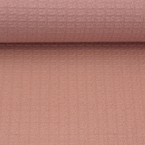 Belgian Waffle Cotton Textured Knit, Nude Blush