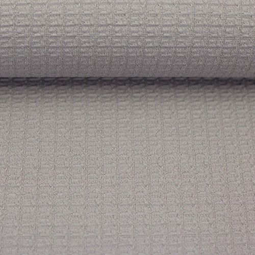 Belgian Waffle Cotton Textured Knit, Cloud Grey