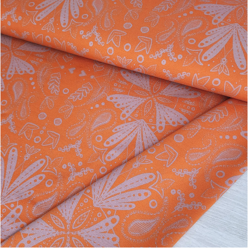 *REMNANT 80cm* European Modal Blend French Terry Knit, Harmony Orange