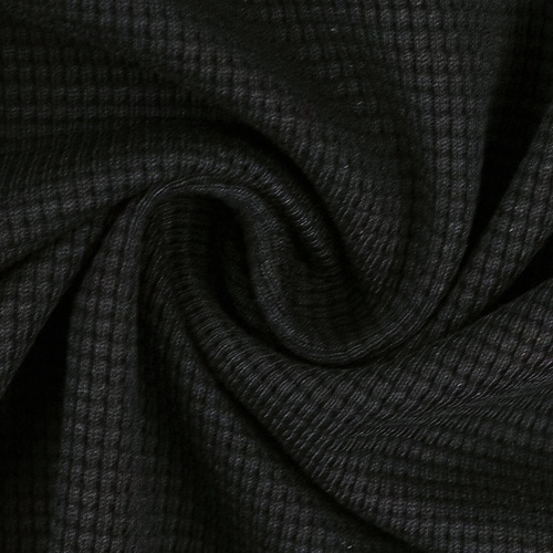 European Classic Waffle Knit, Oeko-Tex, Black