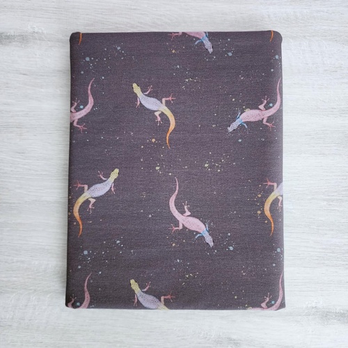 *REMNANT 115cm* European Cotton Elastane Jersey, Oeko-Tex, Lizard Dream