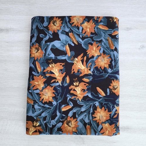 *REMNANT 140cm* European Modal Blend French Terry Knit, Desert Flower Blue