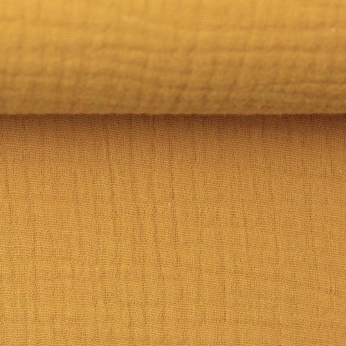 *REMNANT 137cm* European Double Gauze, Oeko-Tex, Light Ochre