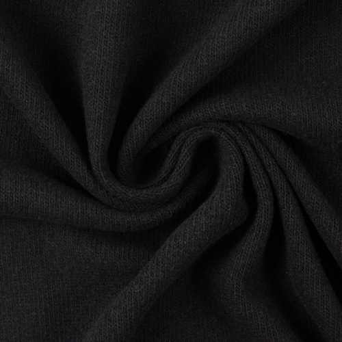 *REMNANT 165cm* European Knitted Brushed Cotton (Winter Weight), Black