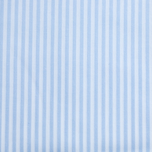 *REMNANT 197cm* European Cottons, Oeko-Tex, Fine Stripes, Light Blue & White