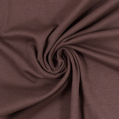 European Jogging Sweater Knit, Oeko-Tex, Solid, Brown