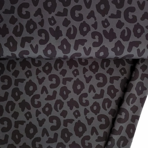 European Modal Blend French Terry Knit, Wild Black/Grey