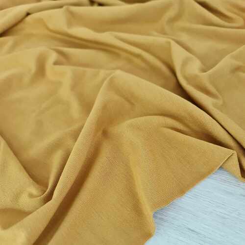 *REMNANT 96cm* European Bamboo Elastane Jersey, Oeko-Tex, Solid, Ochre