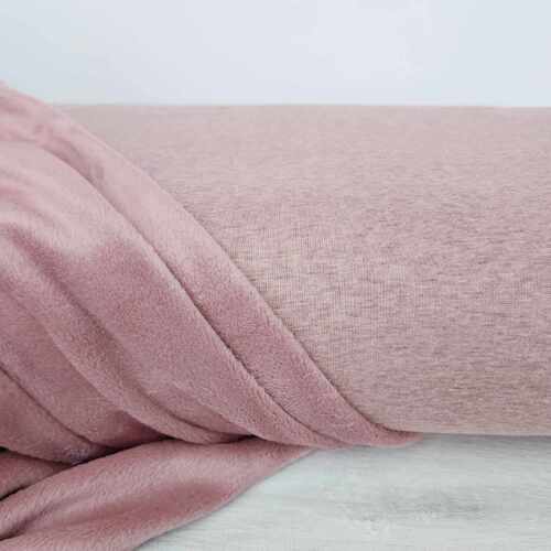 *REMNANT 46cm* European Alpine Fleece Sweater Knit, Melange Light Rose