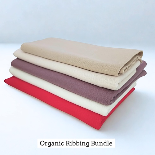 *5 PIECE REMNANT PACK* Tygdrommar GOTS Organic Ribbing