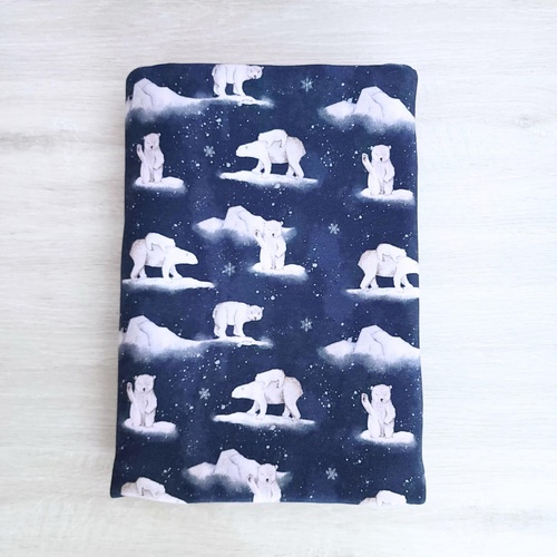 *REMNANT 120cm* European Knit, Oeko-Tex, French Terry Cosy, Polar Bears