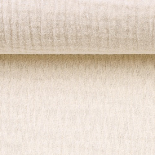 *REMNANT 78cm* European Double Gauze, Oeko-Tex, Cream