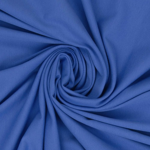 *REMNANT 134cm* European Textured Polo Cotton Jersey, Oeko-Tex, Sapphire