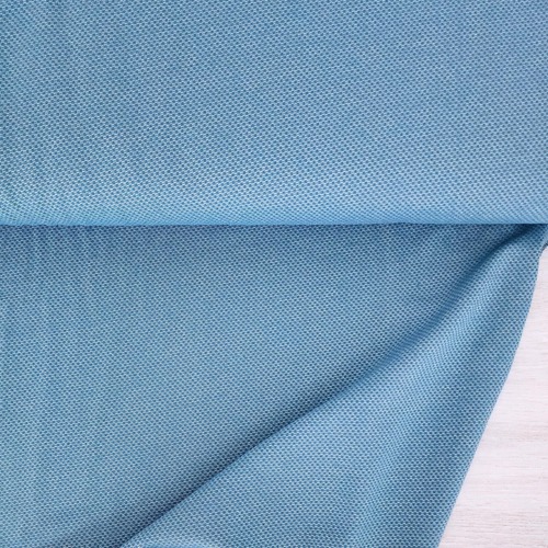 *REMNANT 145cm* European Cotton Textured Jersey Knit, Oeko-Tex, Honeycomb Bondi Blue