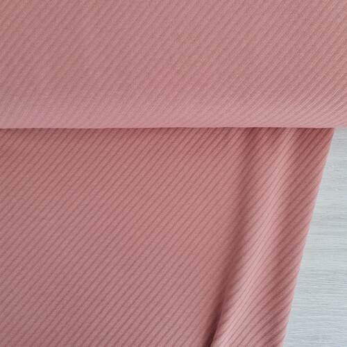 *REMNANT 135cm* European Cotton Jacquard Knit, Oeko-Tex, Diagonal Vintage Blush