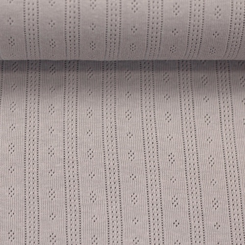 European Cotton Pointelle Jersey Knit, Oeko-Tex, Cloud