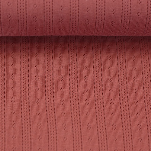 European Cotton Pointelle Jersey Knit, Oeko-Tex, Maple