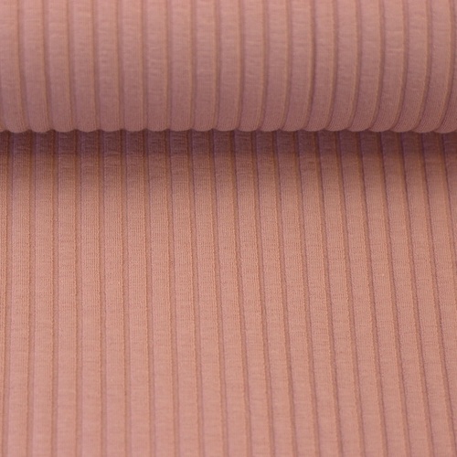 European Fluted Ribbed Jersey Knit, Oeko-Tex, Nude Blush