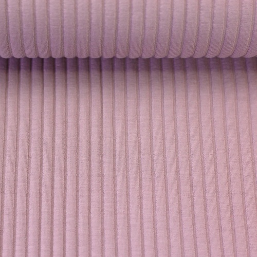 European Fluted Ribbed Jersey Knit, Oeko-Tex, Rose Blush