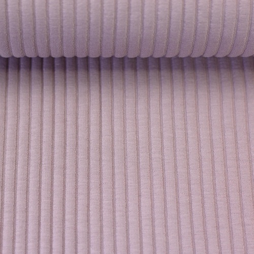 European Fluted Ribbed Jersey Knit, Oeko-Tex, Light Mauve