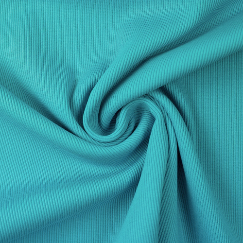 *REMNANT 29cm* European Ribbing, Oeko-Tex, Fine Ribbed, Aqua