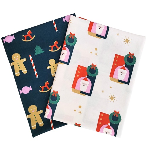 *2 PIECE XMAS BUNDLE DEAL* Devonstone Collection, Very Merry, Santa & Canes, Xmas Cards Cream
