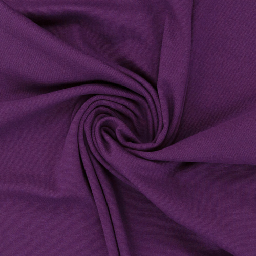 *REMNANT 124cm* European Heavy Jogging Sweater Knit, Oeko-Tex, Solid, Dark Amethyst AW25
